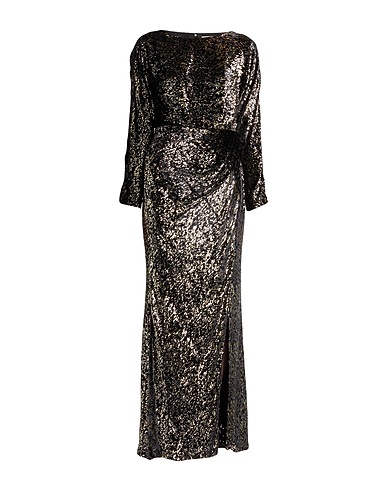 SIMKHAI Langes Kleid Schwarz 69% Rayon, 16% Seide, 15% Metallfaser