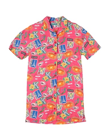 KENZO KIDS Dress Magenta 50% Linen, 50% Cotton