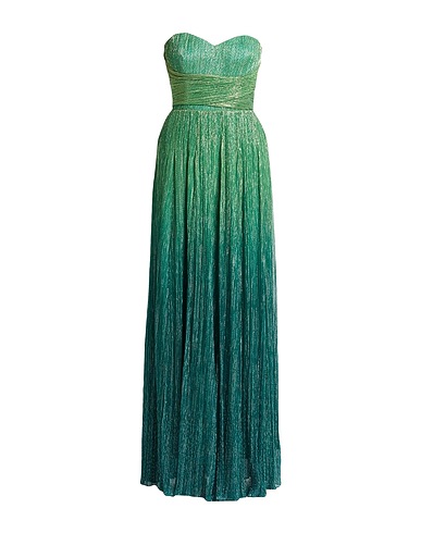 SILENCE LIMITED Long dress Green 75% Polyester, 25% Metal