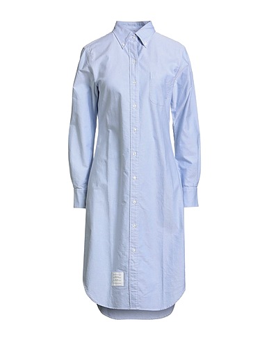 THOM BROWNE Midi dress Light blue 100% Cotton