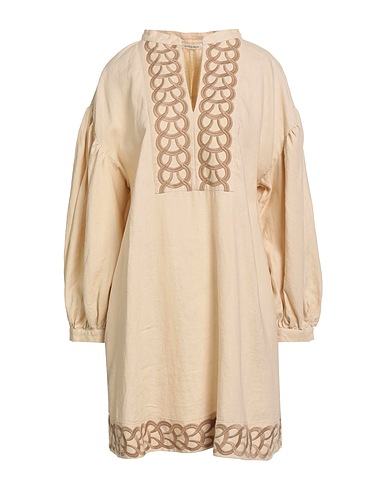 BY MALENE BIRGER ミニワンピース・ドレス ベージュ オーガニックリネン 100%