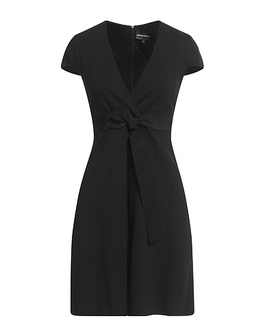 EMPORIO ARMANI Short dress Black 77% Viscose, 17% Polyamide, 6% Elastane