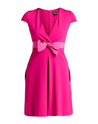 EMPORIO ARMANI Short dress Fuchsia 77% Viscose, 17% Polyamide, 6% Elastane