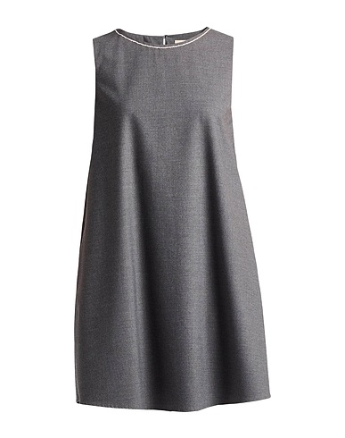 PUROTATTO Office dress Grey 60% Viscose, 38% Polyester, 2% Elastane