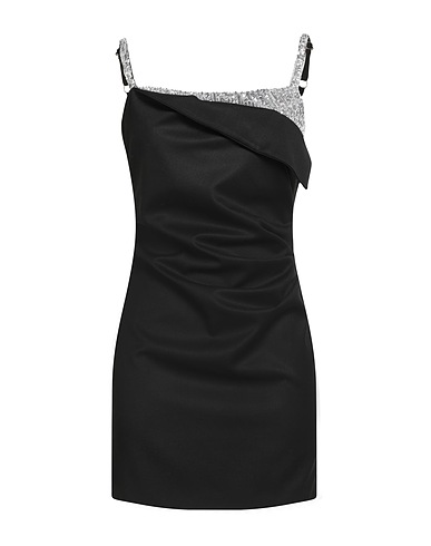 IMPERIAL Sheath dress Black 63% Polyester, 34% Viscose, 3% Elastane