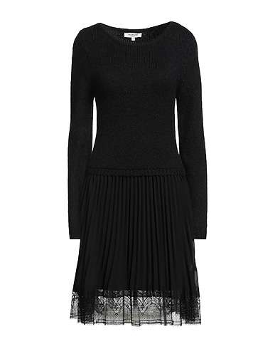 MORGAN DE TOI Minivestido Negro 53% Acrílico, 39% Poliamida, 6% Lana de alpaca, 2% Poliéster