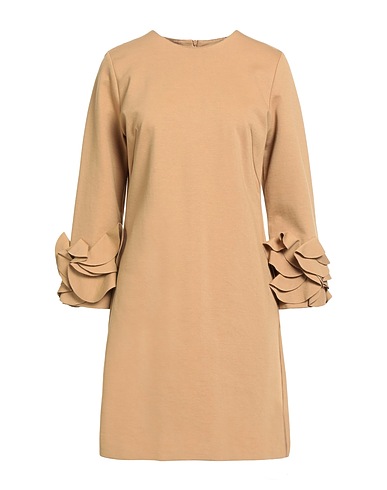 MEIMEIJ Short dress Camel 65% Viscose, 30% Polyamide, 5% Elastane