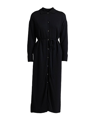 ALPHA STUDIO Midi dress Black 100% Merino Wool