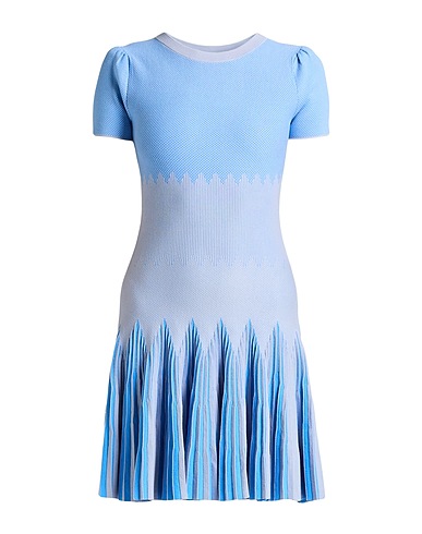 EMPORIO ARMANI Pleated dress Azure 72% Viscose, 28% Polyester