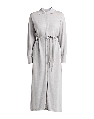 ALPHA STUDIO Knit dress Light grey 100% Merino Wool
