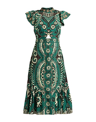 SEA Midi dress Green 100% Cotton