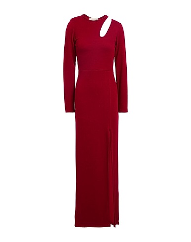 HAVEONE Long dress Burgundy 50% Viscose, 27% Polyester, 19% Polyamide, 4% Elastane