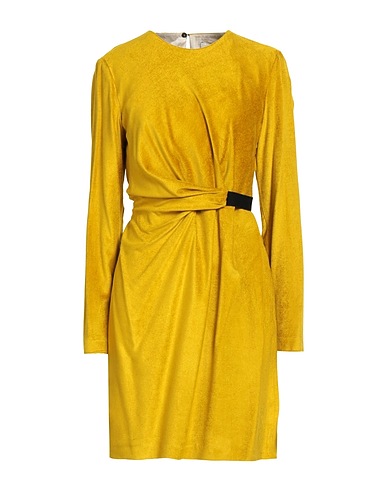 TELA 미니 원피스 머스타드 100% 비스코스