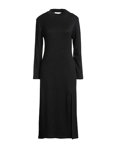 HAVEONE Midi dress Black 45% Viscose, 36% Polyester, 19% Nylon