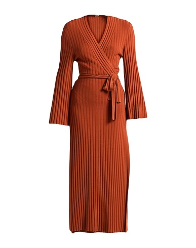 BY MALENE BIRGER Long dress Brown 69% EcoVero™ viscose, 16% Elastane, 15% Polyamide