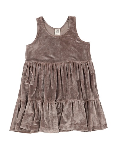 CAFFÉ D'ORZO Dress Taupe 92% Polyester, 8% Elastane