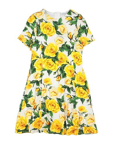 DOLCE&GABBANA ワンピース＆ドレス イエロー レーヨン 90% / ポリウレタン 10%