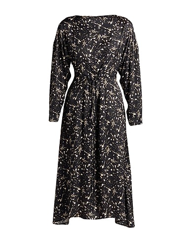 OTTOD'AME Midi dress CARING Black 100% Viscose