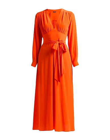 KITON Long dress Orange 100% Silk