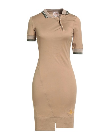 VIVIENNE WESTWOOD Short dress Khaki 100% Cotton