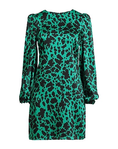 LIU •JO Short dress Emerald green 100% Polyester, Polyamide