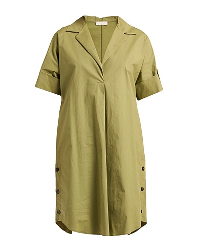 ANTONELLI Short dress Military green 95% Cotton, 5% Elastane