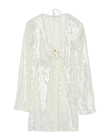 PATRIZIA PEPE Sequin dress Ivory 95% Polyester, 5% Elastane