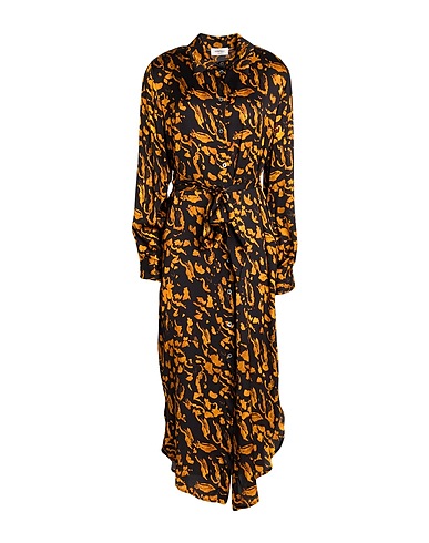 OTTOD'AME Midi dress CARING Black 100% Viscose