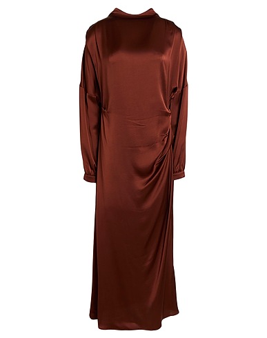 OTTOD'AME Long dress Brown 100% Viscose