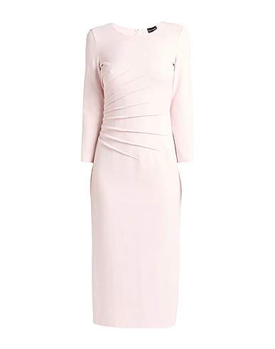 EMPORIO ARMANI Midi dress Light pink 77% Viscose, 17% Polyamide, 6% Elastane