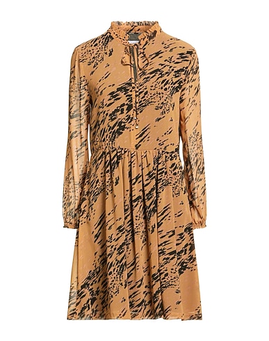 CALVIN KLEIN Short dress Camel 100% Polyester
