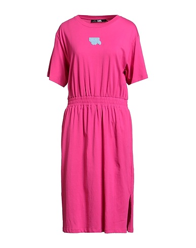 KARL LAGERFELD Midi dress Fuchsia 100% Organic cotton