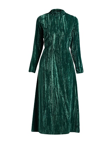 CROCHÈ Vestito lungo Verde scuro 100% Poliestere