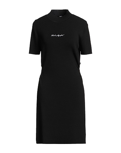 KARL LAGERFELD Vestito corto Nero 56% Viscosa, 44% Poliammide