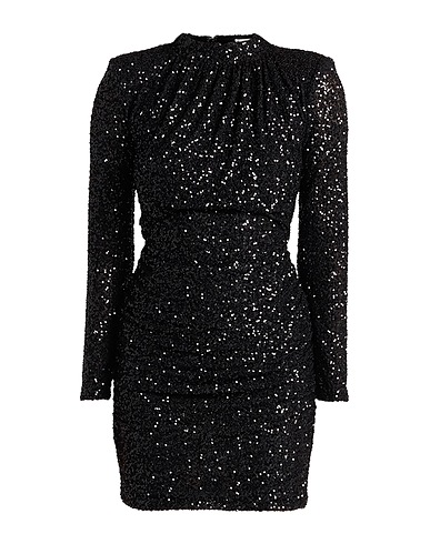 GOA GOA Sequin dress Black 95% Polyester, 5% Elastane