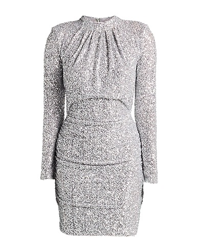 GOA GOA Kurzes Kleid Silber 95% Polyester, 5% Elastan
