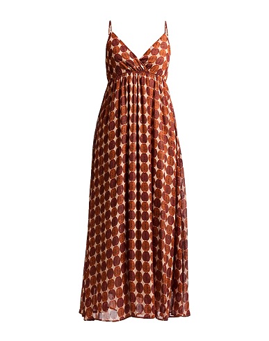 MOLLY BRACKEN Long dress Tan 100% Polyester