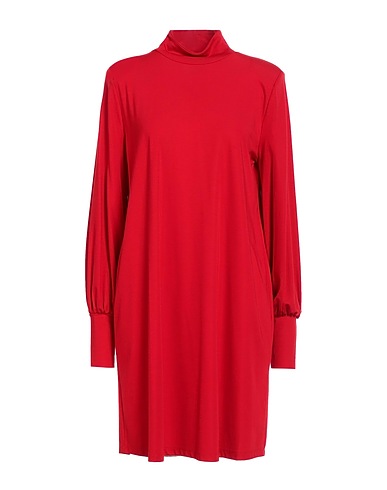 CROCHÈ Short dress Red 63% Viscose, 32% Polyamide, 5% Elastane