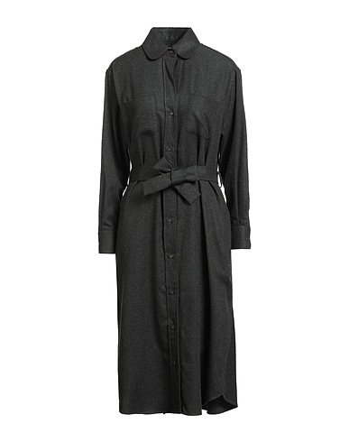 THOM BROWNE Midi dress Charcoal 51% Silk, 49% Cashmere