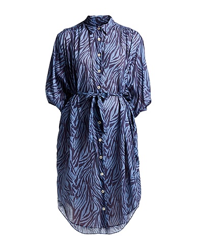 ACADEMIA Midi dress Light blue 100% Cotton