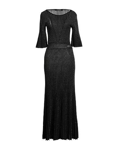 KARL LAGERFELD Midi dress Black 57% Viscose, 35% Nylon, 6% Polyester, 2% Metal