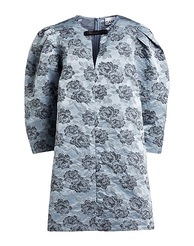 GANNI Short dress Grey 50% Recycled polyester, 45% Polyester, 5% Polyamide