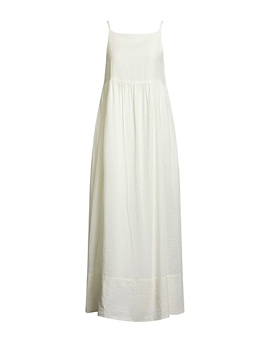 MASSIMO ALBA Long dress Light green 73% Cotton, 27% Viscose