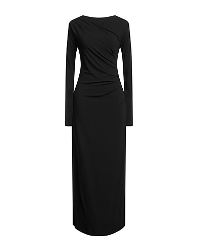 OTTOD'AME Long dress Black 97% Viscose, 3% Elastane