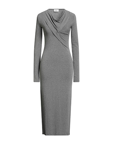 OTTOD'AME Midi dress Grey 97% Viscose, 3% Elastane