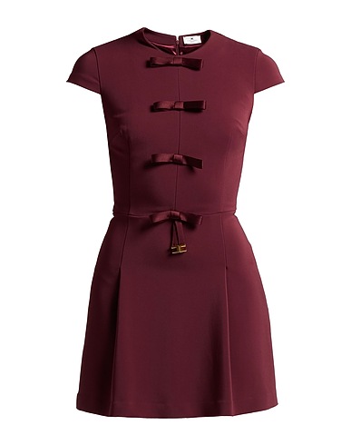 ELISABETTA FRANCHI Elegant dress Burgundy 96% Viscose, 4% Elastane, Acetate
