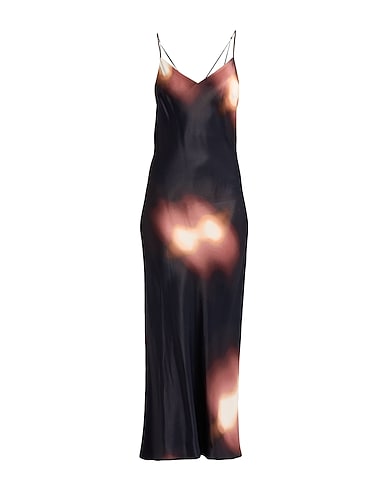 OTTOD'AME Long dress Dark brown 100% Viscose