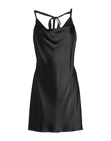 ANN DEMEULEMEESTER Short dress Black 57% Acetate, 43% Viscose