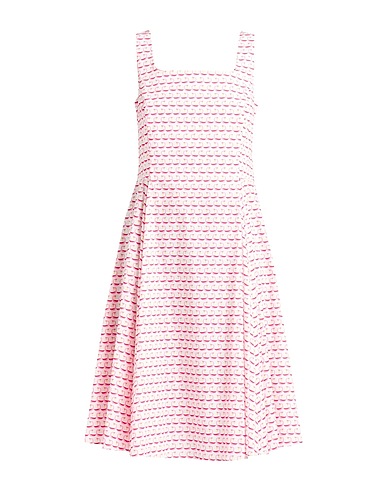 CALIBAN Midi dress White 97% Cotton, 3% Elastane
