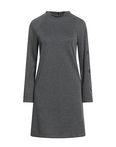 CROCHÈ Short dress Blue 69% Polyester, 28% Viscose, 2% Elastane, 1% Acrylic